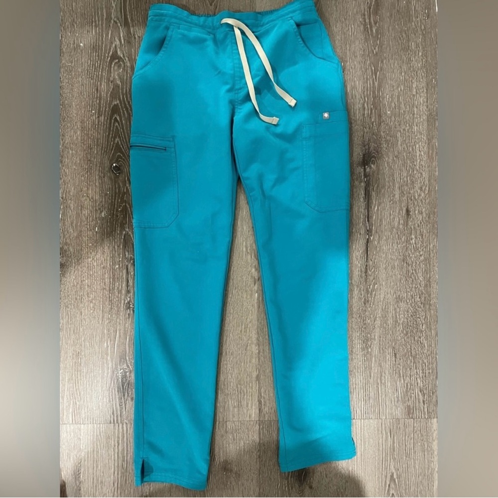 FIGS Teal Straight Leg Pants